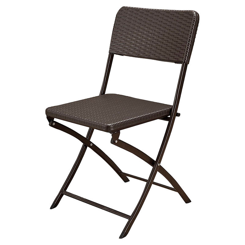 Brown rattan type folding chair 81 x 44.5 x 56 cm capacity 300 kg