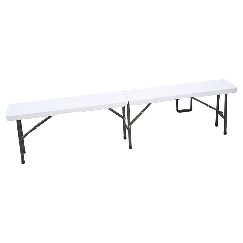 Banca plegable blanca 43 x 25 x 180 cm capacidad 500 kg