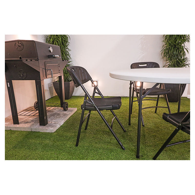 Silla plegable negro 80,5 x 44,5 x 63 cm capacidad 300 kg