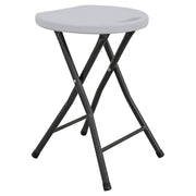 Banco plegable blanco 46 x 29,5 x 33 cm capacidad 150 kg