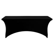 180 x 74 x 72.5 cm matte black spandex tablecloth