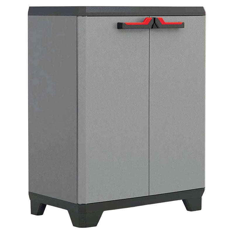Armario plástico 68 x 39 x 90 cm gris y negro