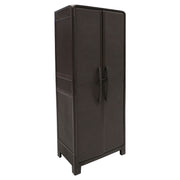 Ferrara Wenge 2-door plastic wardrobe 183 x 46 x 70 cm