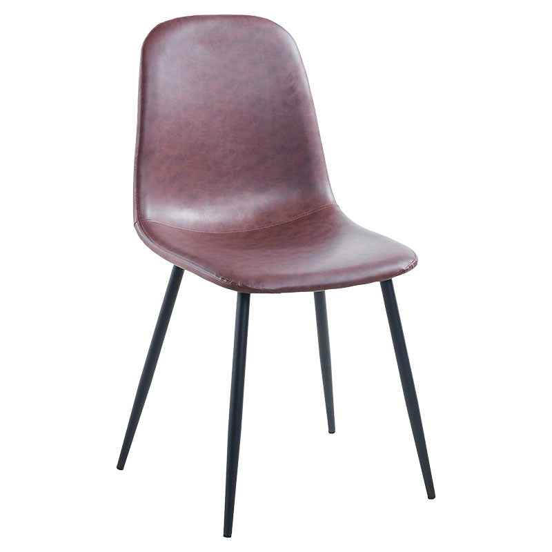 Silla de comedor cuerina marrón Basic Living soporta hasta 150 kg