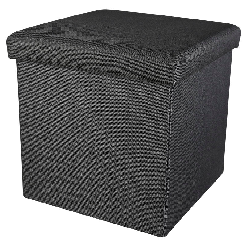 Ottoman lino base mdf negro soporta 130 kg 38 x 37 x 38 cm