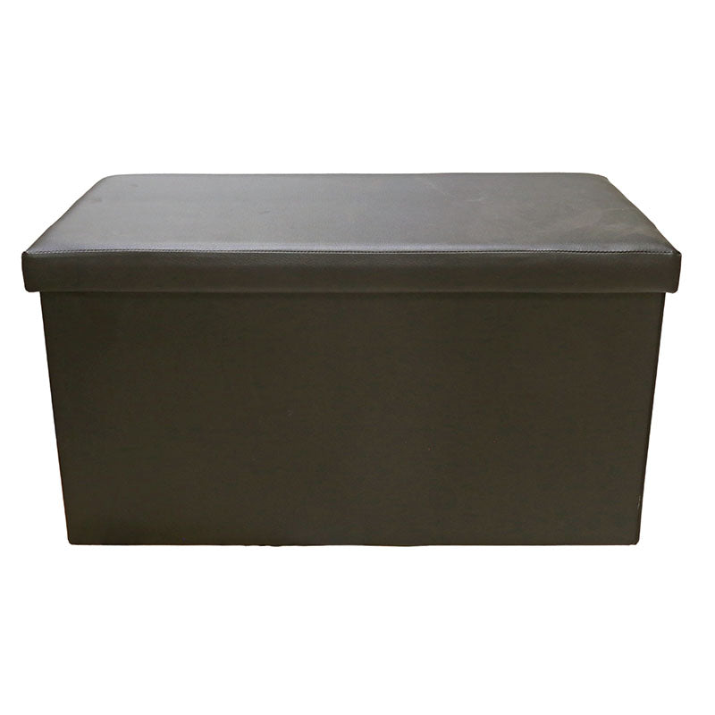 Ottoman cuerina base mdf café soporta 130 kg 41 x 71 x 41 cm