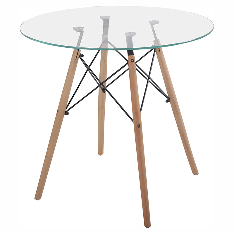 Mesa vidrio transparente 100 x 100 x 72 cm