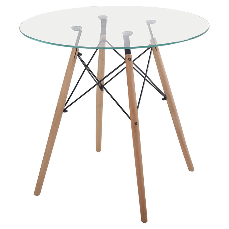 Mesa vidrio transparente 100 x 100 x 72 cm
