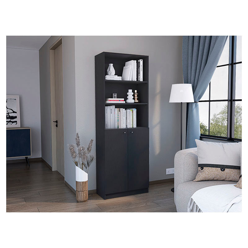 Biblioteca Home 4 wengue de melamina 180,6 x 62,8 x 31,4 cm