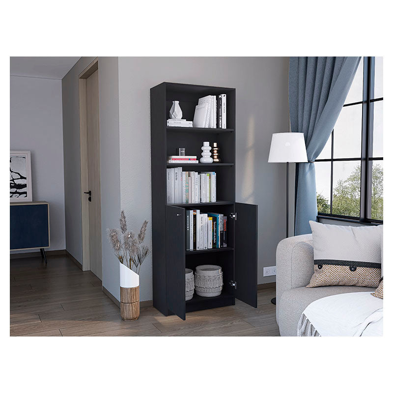 Biblioteca Home 4 wengue de melamina 180,6 x 62,8 x 31,4 cm
