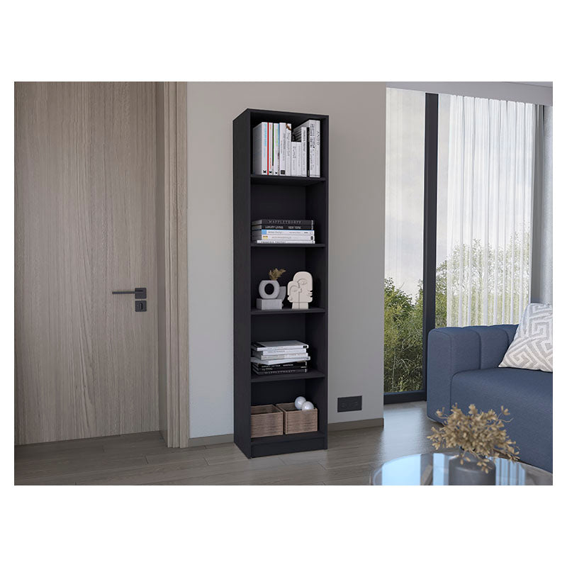 Biblioteca Home 3 wengue de melamina 180,6 x 45 x 29,9 cm