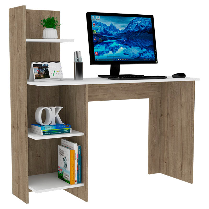 Escritorio Vilna melamina duna blanco 120,6 x 120 x 45 cm