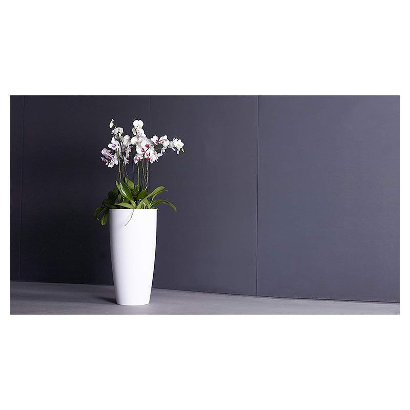 Maceta de piso Santorini plástico 40 x 29 cm blanco