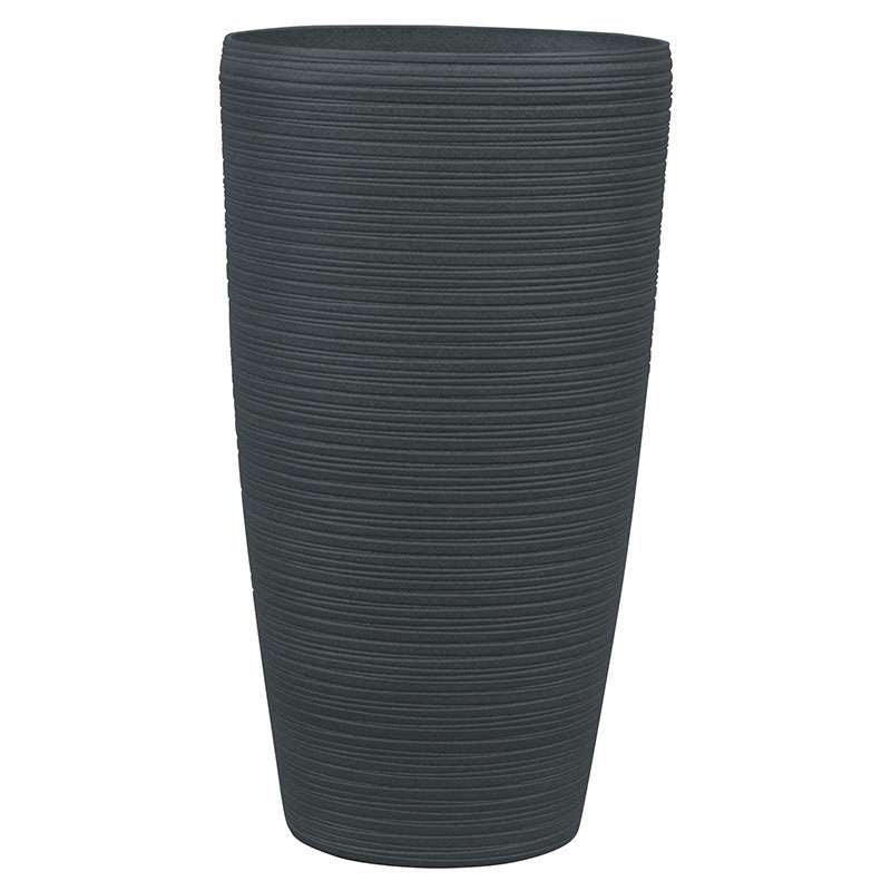 Maceta poliresina 23 x 42 cm gris