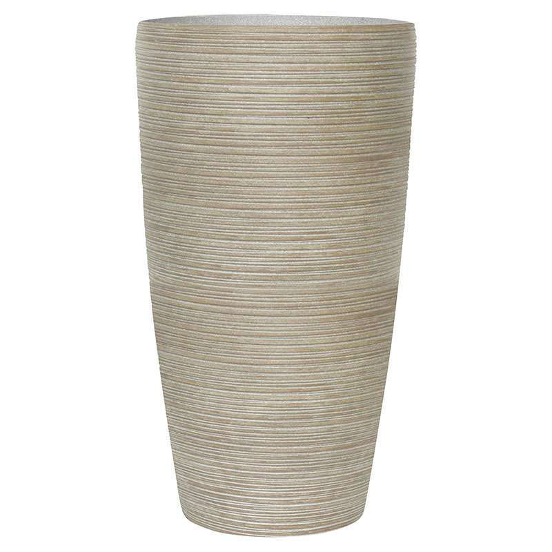 Maceta poliresina 23 x 42 cm beige