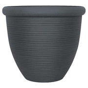 Gray polyresin planter 49 x 42 cm