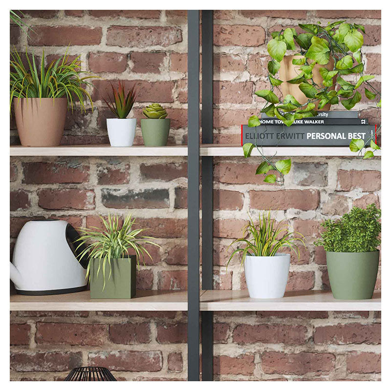San Remo plastic floor planter 39.5 x 42 cm white