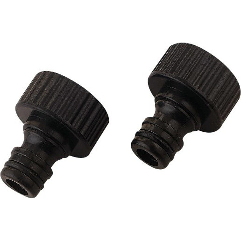 Set of 2 female 3/4" plastic quick connectors