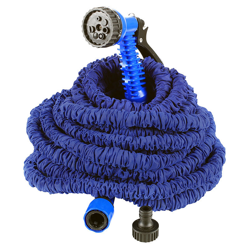 Expandable hose 3/4'' 5 to 15 m for domestic and commercial use, includes spray gun