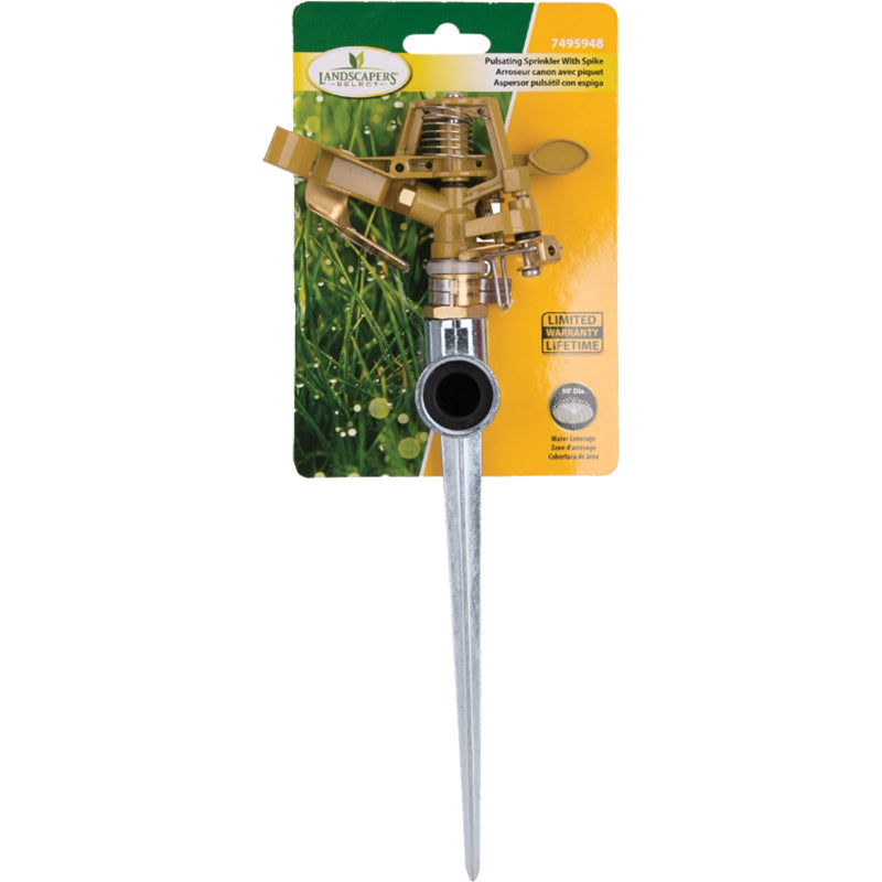 Pulsating metal sprinkler 2-way 18.2 m