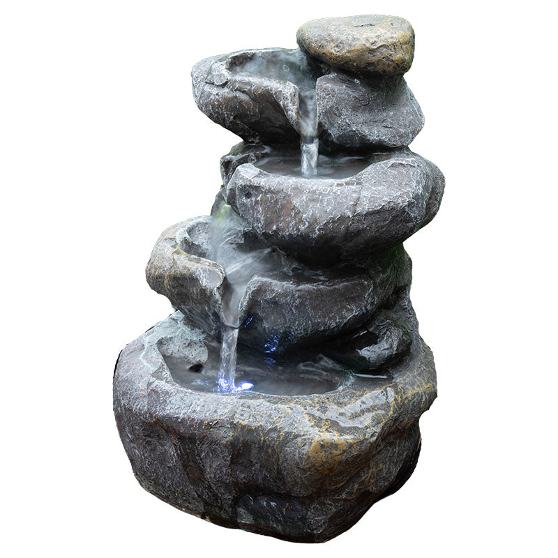 Fuente decorativa piedra café 13 x 16 x 24.50 cm