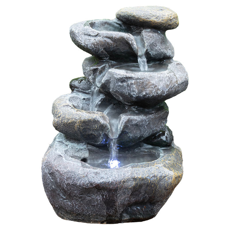 Brown decorative stone fountain 13 x 16 x 24.50 cm