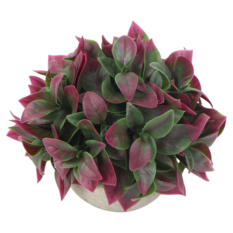 Planta artificial hoja de naranja rojo 14 x 16 cm