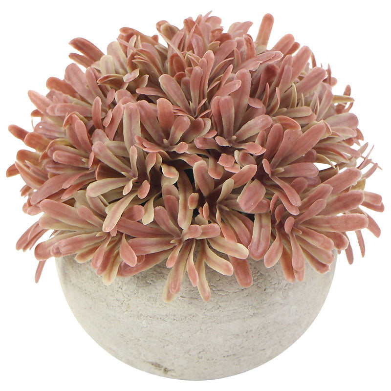 Planta artificial hierba melaleuca Polietileno rosado 12 x 12 cm Basic Living