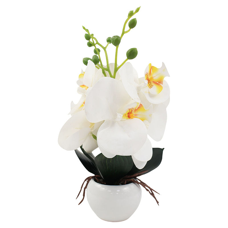 Planta artificial phalaenopsis blanca 20 x 11 cm