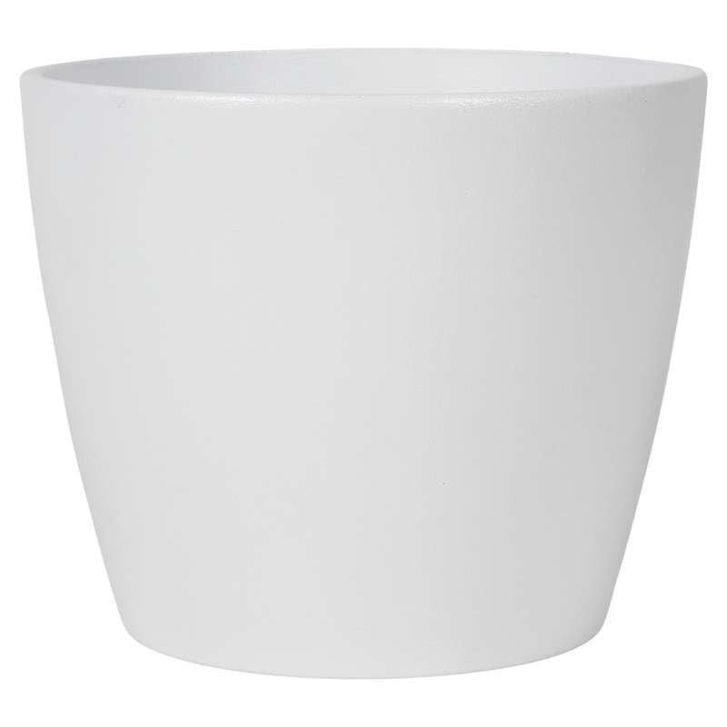 Maceta de piso Nubia cerámica 12 cm blanca