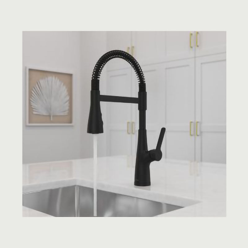 Grifo cocina monomando cuello resorte Neera Culinary negro mate