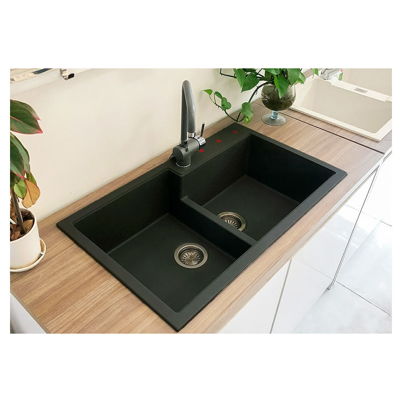 Fregadero submontar cuarzo negro marme