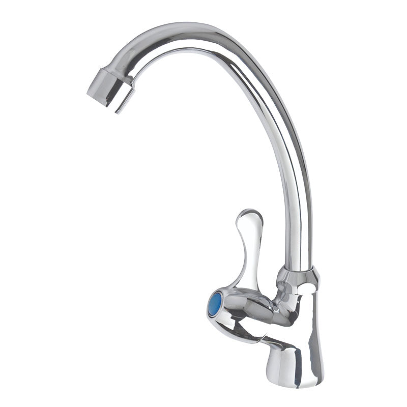 Grifo para cocina monomando cuello alto pulido