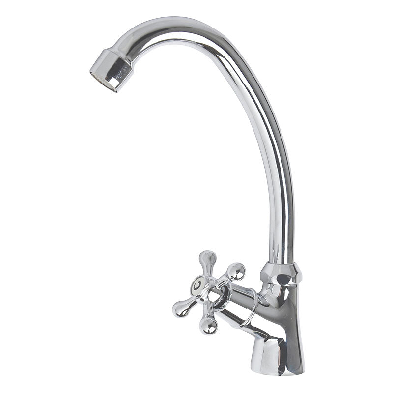 Grifo para cocina cuello alto monomando cromado