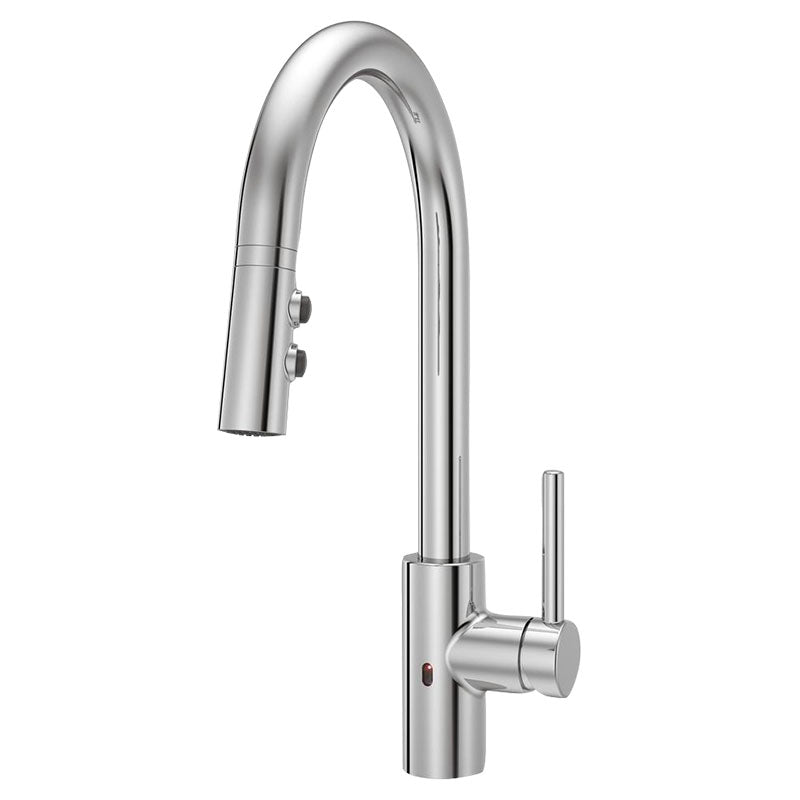 Grifo de cocina cuello ganso monomando cromo pulido