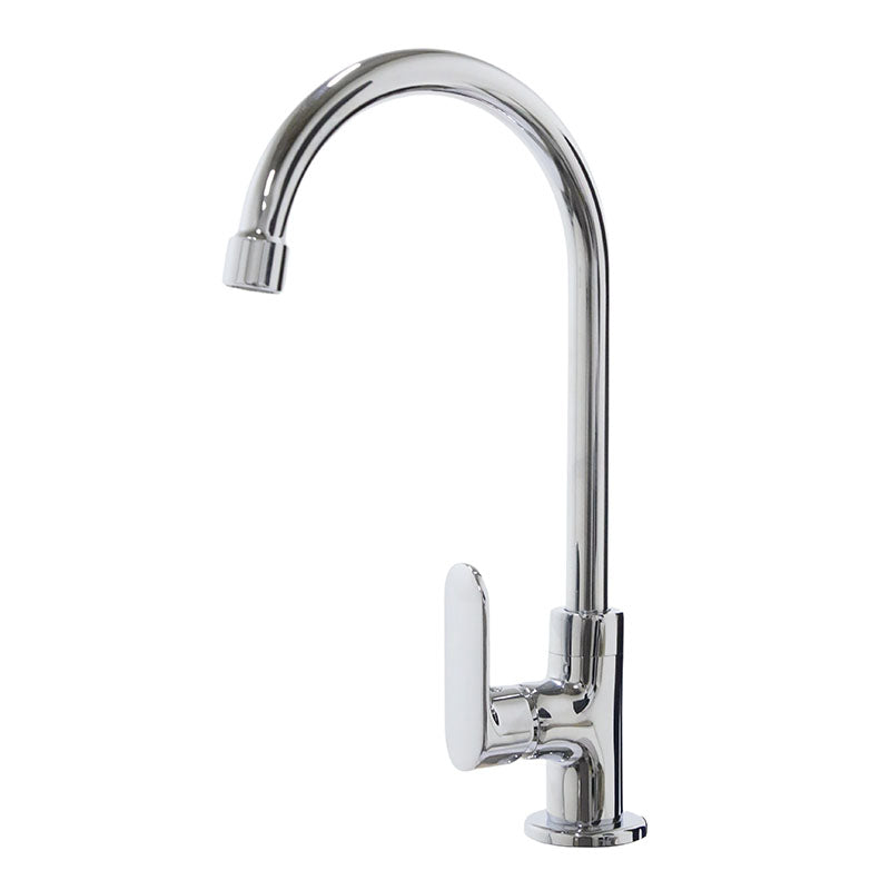 Grifo cocina cuello ganso cromo pulido monomando