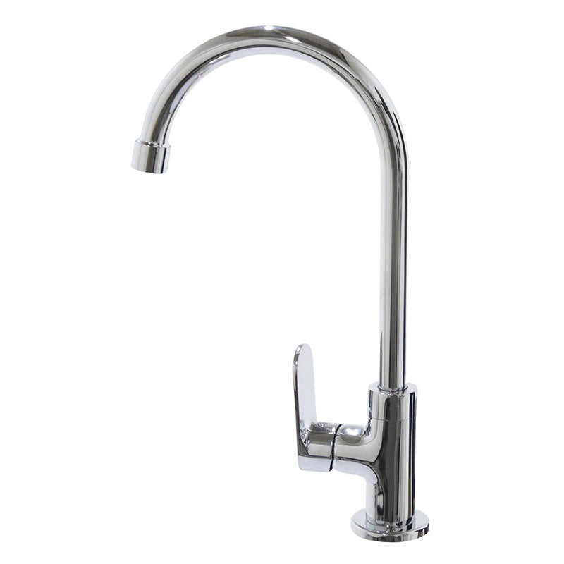 Grifo cocina cuello ganso cromo pulido monomando