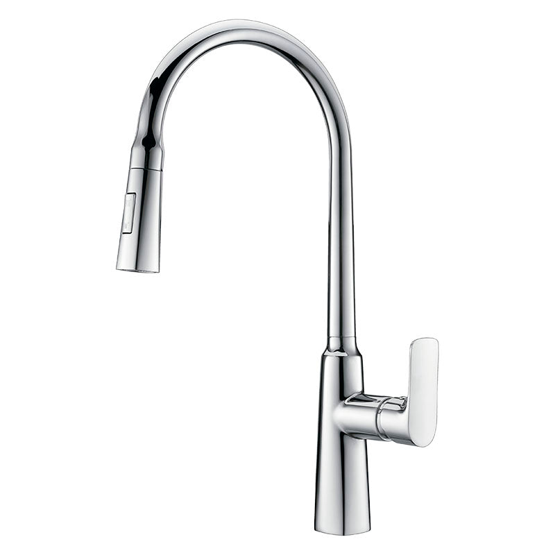 Grifo para cocina monomando cuello alto cromada
