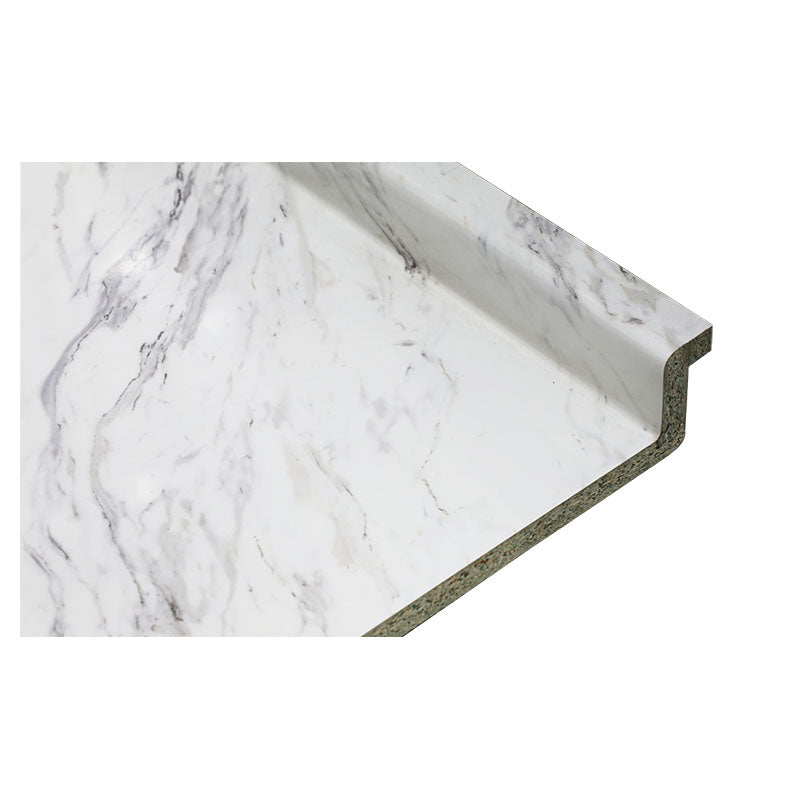 Calcutta Marble agglomerate RH kitchen countertop 7 x 64.5 x 240 cm