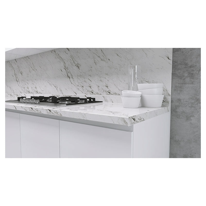 Calcutta Marble agglomerate RH kitchen countertop 7 x 64.5 x 240 cm