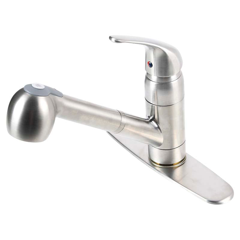 Grifo cocina cuello recto satin monomando