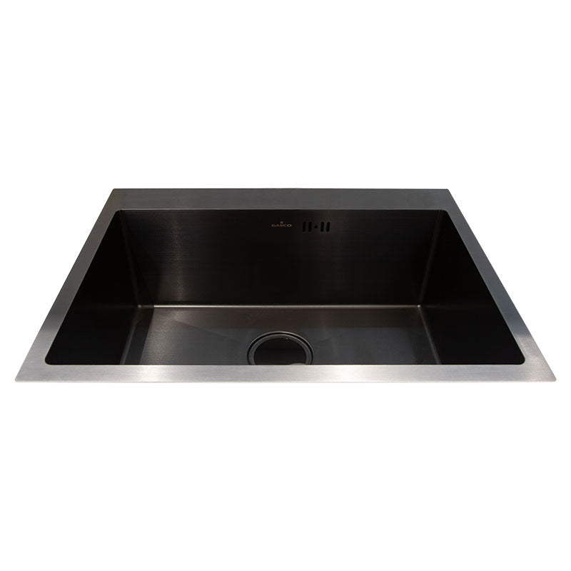 Fregadero bajo tope de acero inoxidable negro 61 x 45,5 x 22,8 cm