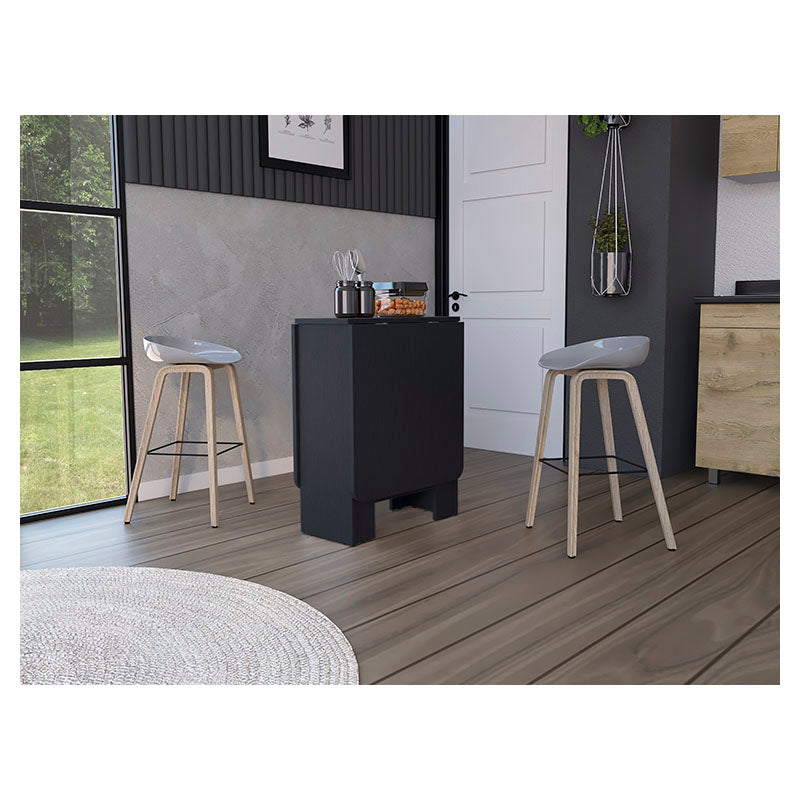 Isla plegable para cocina 78,6 x 60 x 31,3 cm wengué