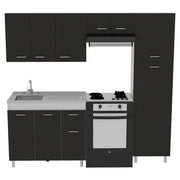 Volare kitchen kit 210x195x55.5 cm wenge (faucet sold separately)
