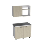 Kit de cocina Nápoles 100 cm blanco marquez y nacar incluye fregadero