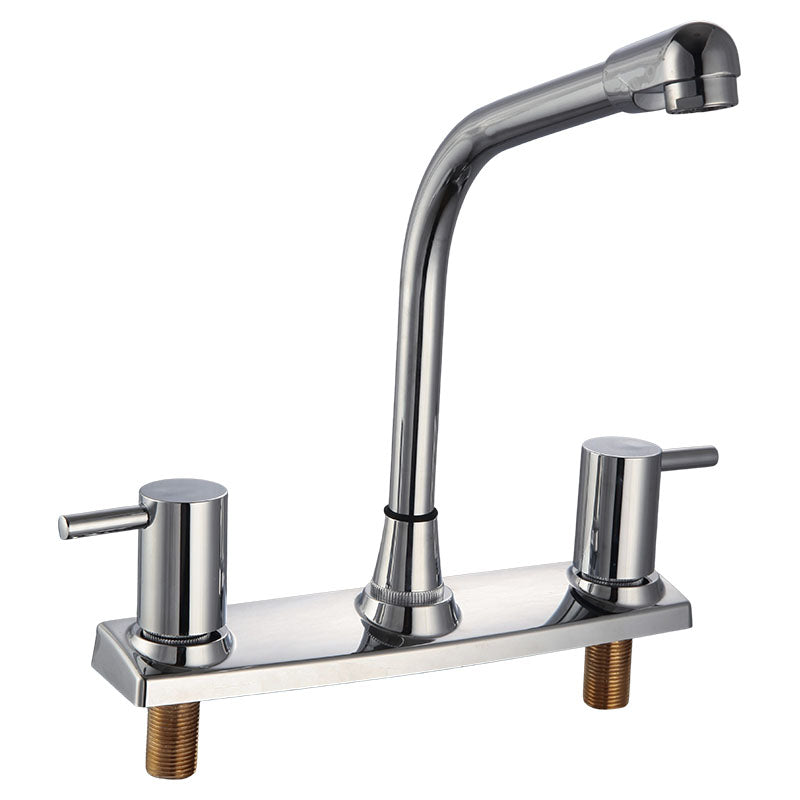Grifo para cocina 8" cuello alto cromada