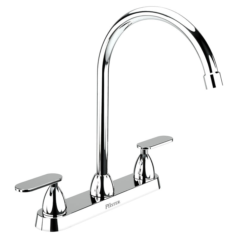 Grifo cocina 8" cuello ganso Maia cromo pulido