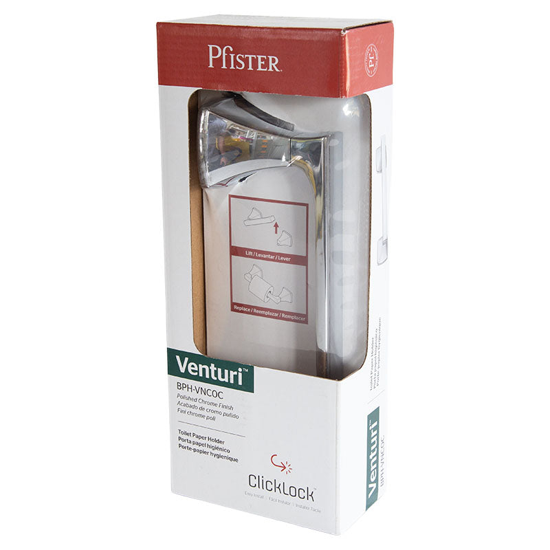 Venturi chrome toilet roll holder