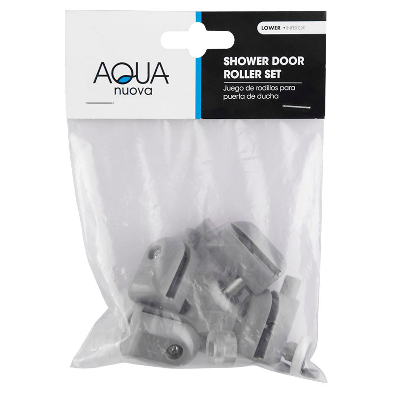Juego de rodillos inferior para puerta de ducha 2,5 x 3,6 x 4,5 cm Aqua Nuova