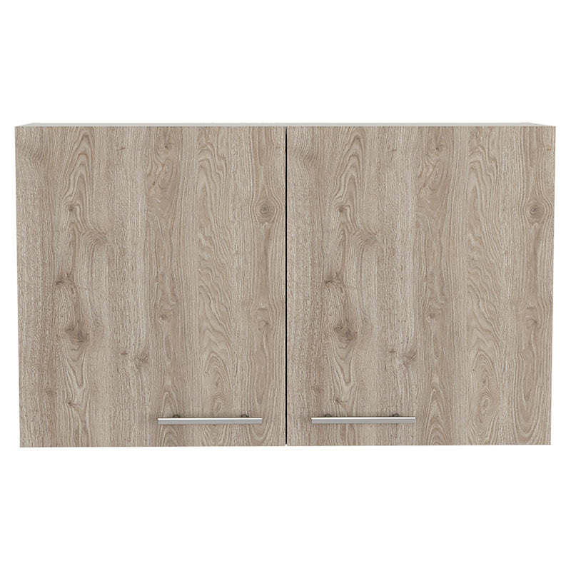 Mueble aéreo de melamina acabado ceniza 2 puertas 60 x 100 x 34 cm
